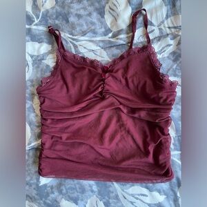 Forever 21 size M/L Maroon Strappy Tank Top/ Camisole